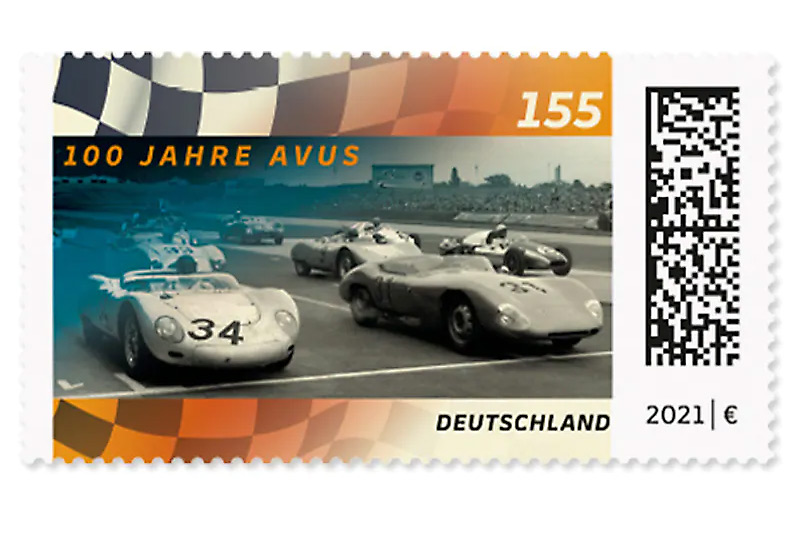 Artikelbild Schnelle Briefmarke - 100 Jahre Avus