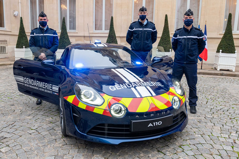 Die moderne Alpine A110 für die Gendarmerie (© Renault Communications)