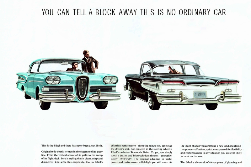 Seite aus dem Edsel-Prospekt von 1958