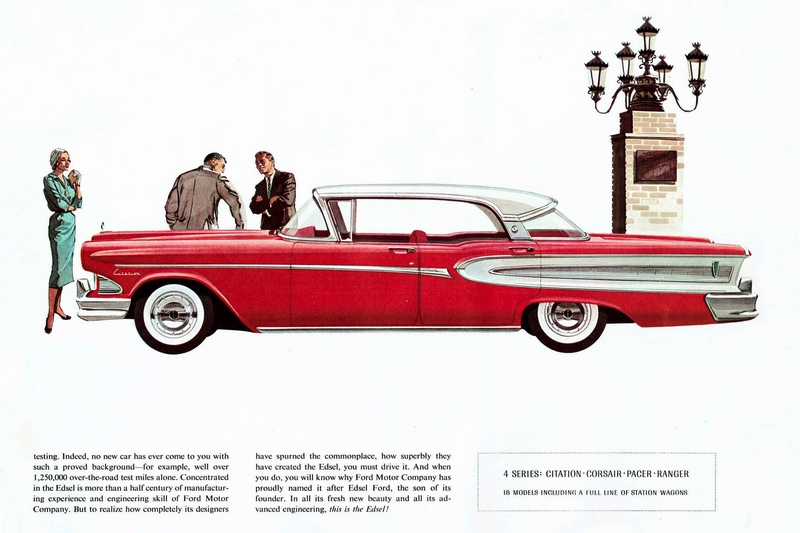 Seite aus dem Edsel-Prospekt von 1958