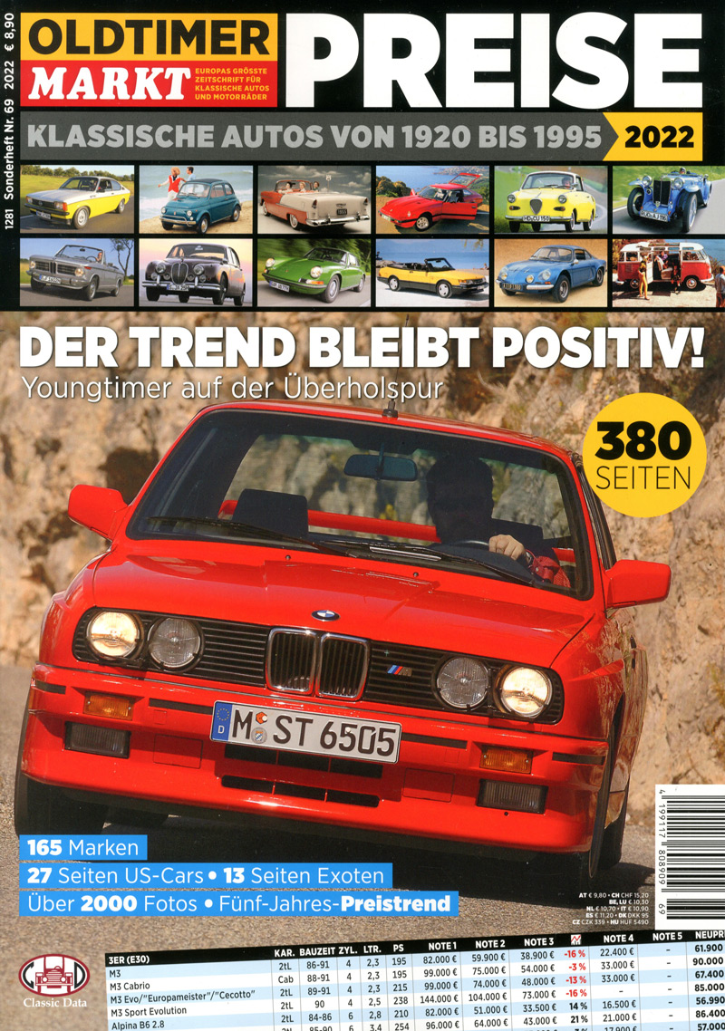 Oldtimer Markt Preisheft 2022