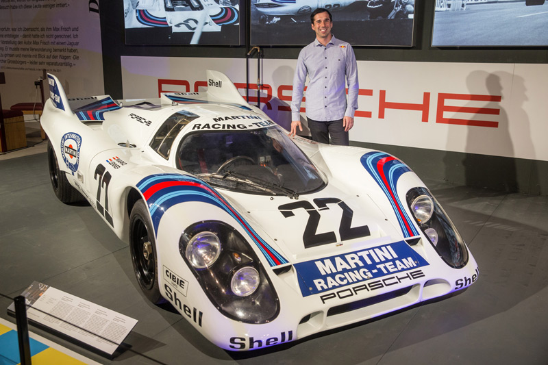 Neel Jani und der Porsche 917 von 1971, der in Le Mans gewann (© Daniel Reinhard)