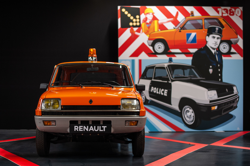 Ein Renault 5 der französischen Autobahnmeisterei