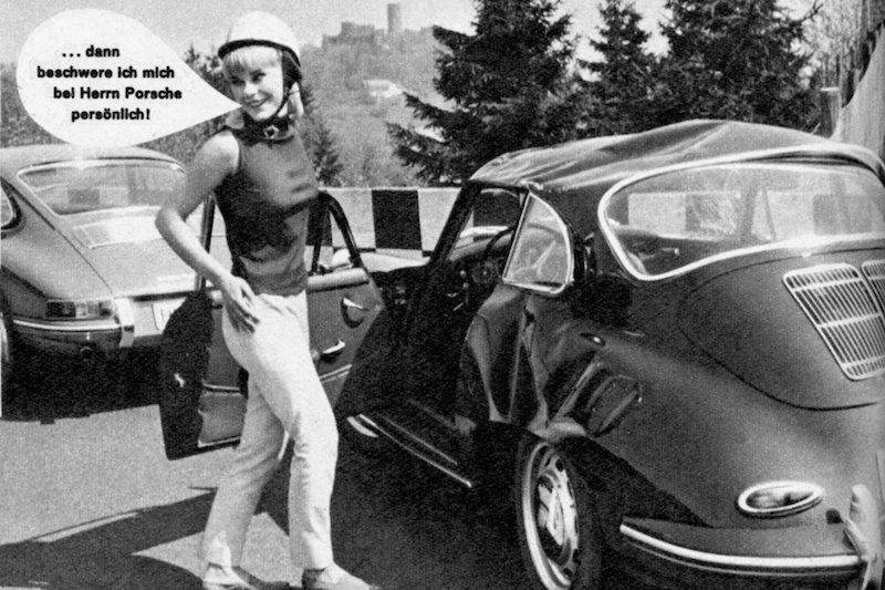 Porsche 356 C nach Überschlag auf dem Nürburgring