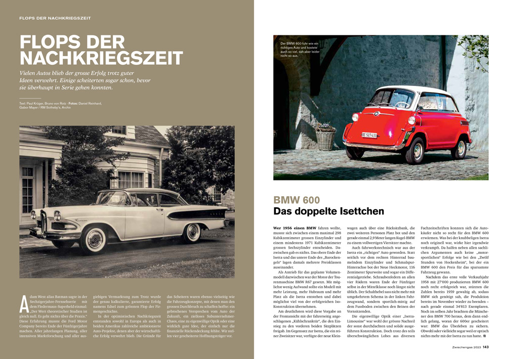 Zwischengas Jahresmagazin 2023 - Artikel Flops der Nachkriegszeit