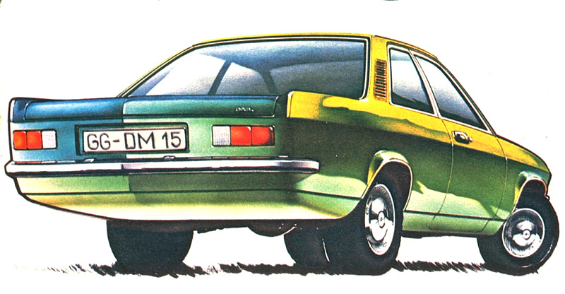 Opel Kadett C Vision (Heckpartie) im Jahr 1972 (© ams)