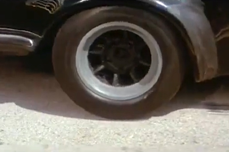 Szene aus dem Film "Black Tiger" mit Porsche 911 (1973)
