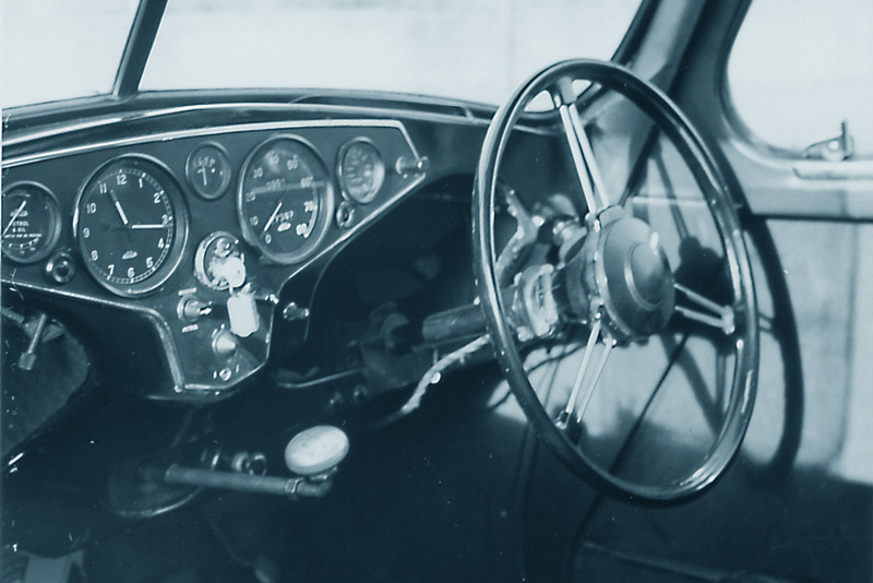 Cockpit des Rover M1 von 1947 (Prototyp)