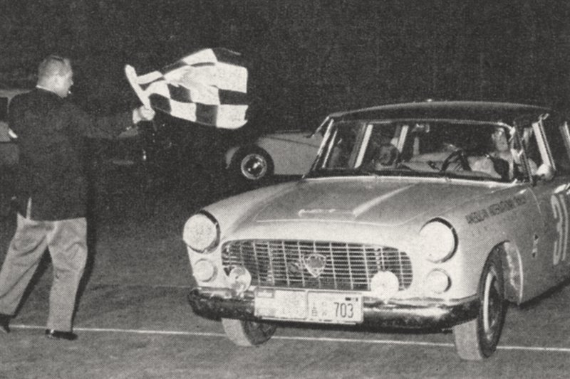 Ein Lancia Flaminia bei der American International Rally 1959