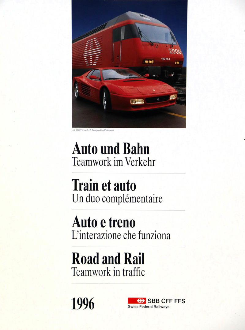 SBB Kalender von 1996 - Titelblatt