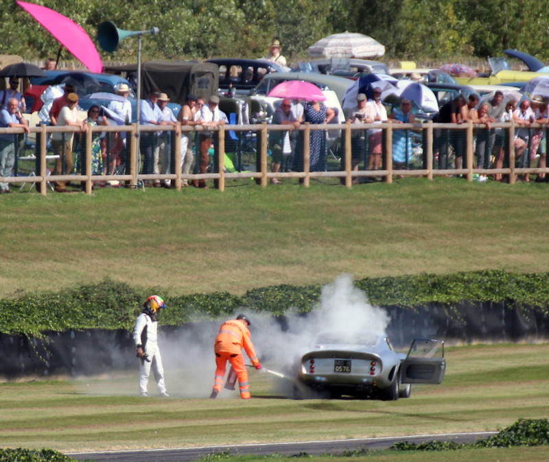 Ferrari 250 GTO in Flammen - Goodwood Revival 2023 (© Christoph Hug)