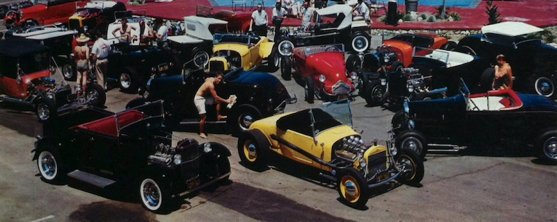 Cover des Samplers "Hot Rod Rally" mit Dick Flint Roadster