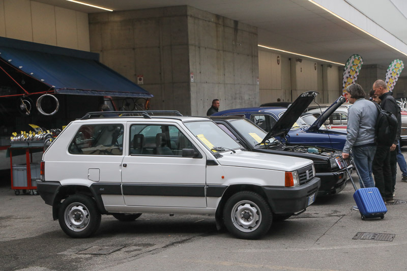 Verkaufsbereiter Fiat Panda an der Auto e Moto d'Epoca 2023 (© Bruno von Rotz)