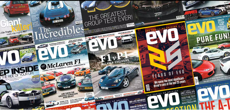 25 Jahre Evo - einige der publizierten Magazine