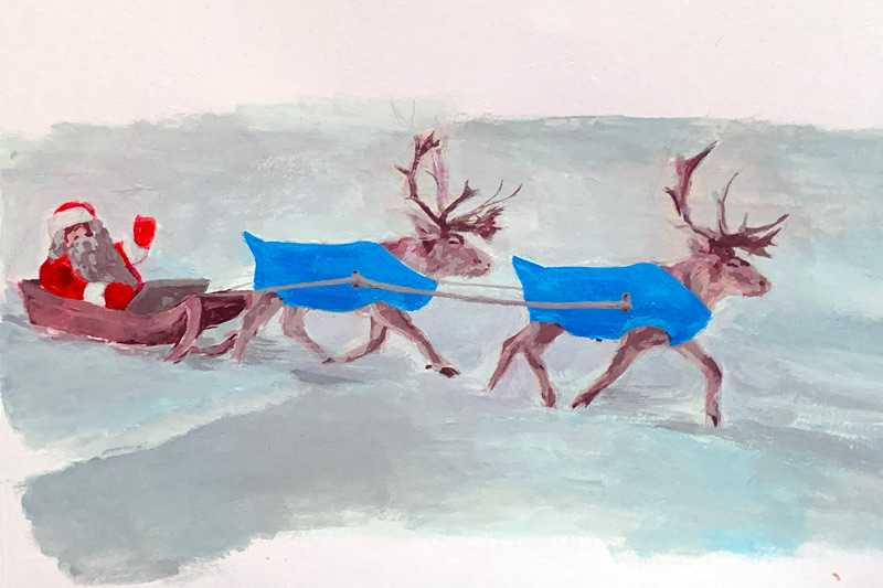 Weihnachtsmann mit CAS (computer aided steering) (© Lena von Rotz)