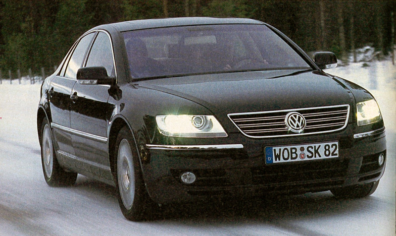 VW Phaeton beim Polartest im Jahr 2002 (© ams)