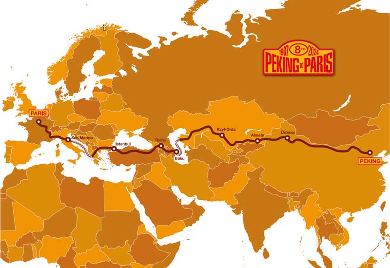 8. Rallye Peking-Paris 2024 - Routenplan