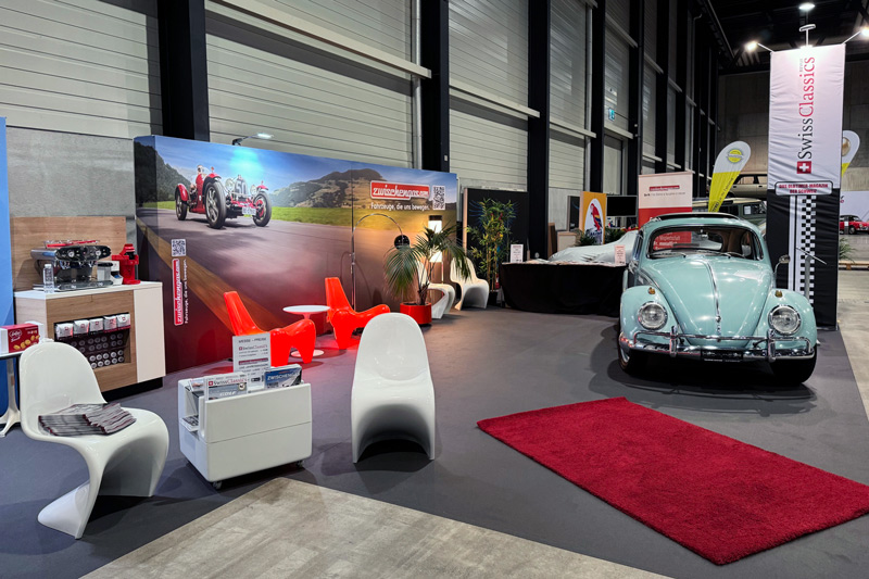 Zwischengas-SwissClassics-Revue-Stand auf der SCW Luzern 2024 (© Marcel Pelletier)
