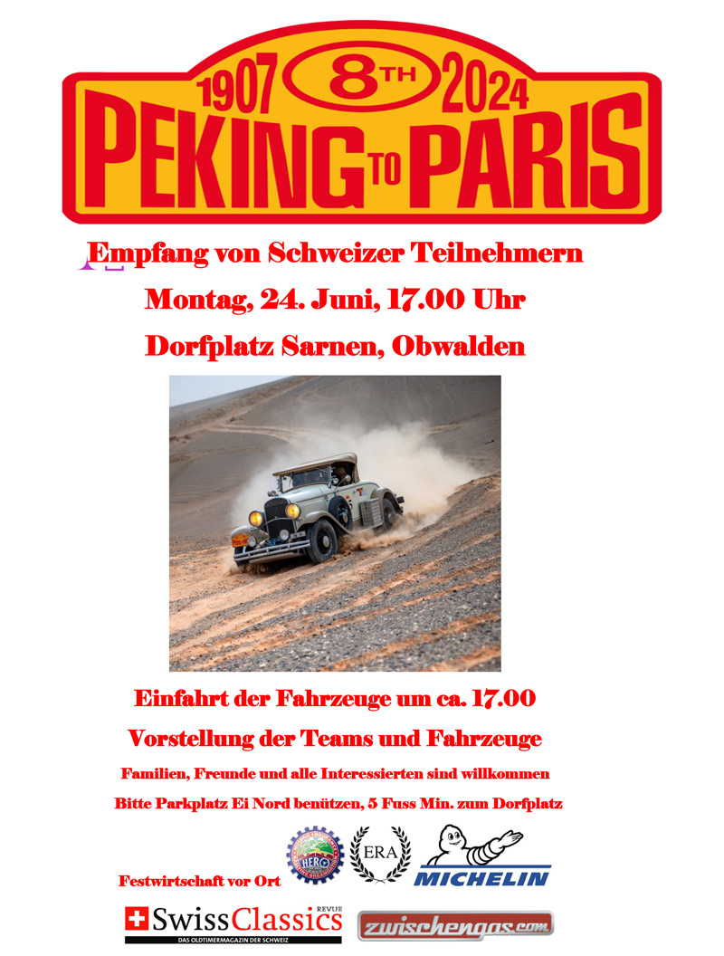 Peking-Paris-Empfang in Sarnen (OW) am 24. Juni 2024