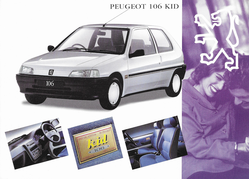 Peugeot 106 Kid (1994) – Verkaufsprospekt des Sondermodells