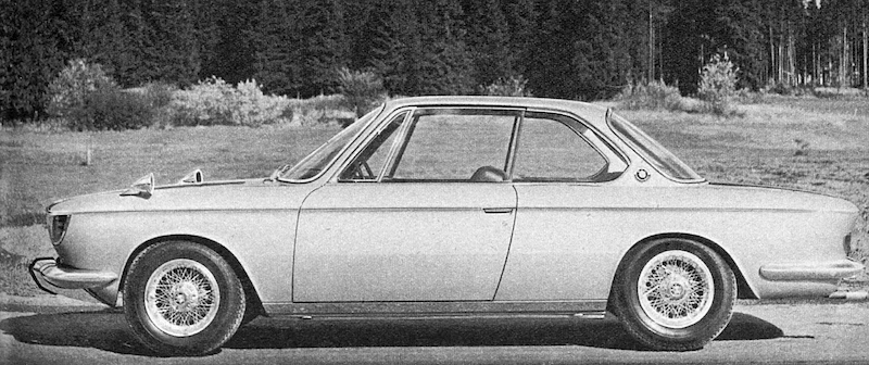 BMW 2000 CS Alpina (1967) – auf Drahtspeichenrädern von Borrani