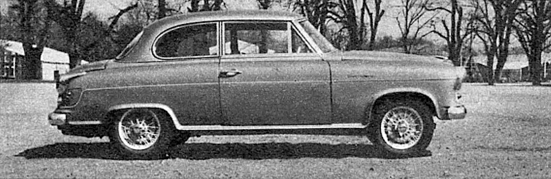 Borgward isabella TS (1958) – auf Drahtspeichenrädern, möglicherweise von Dunlop
