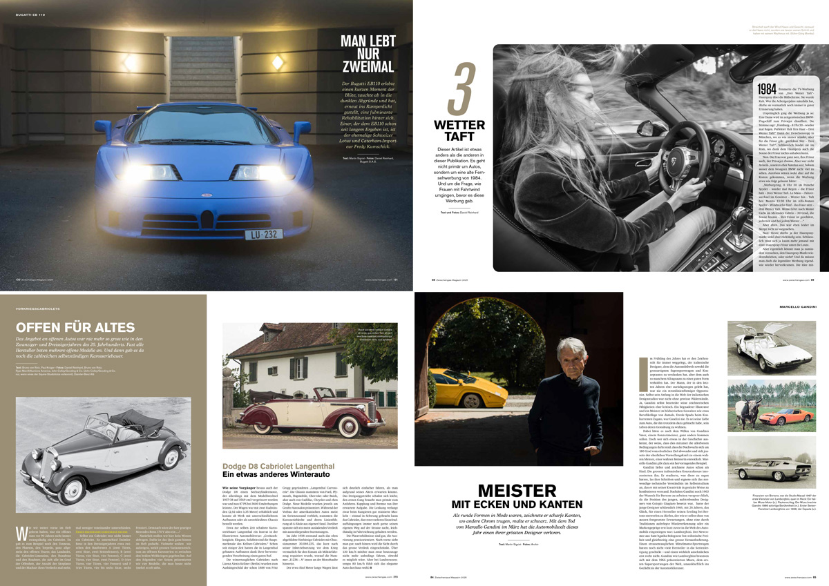 Vier Seiten aus dem Jahresmagazin 2025