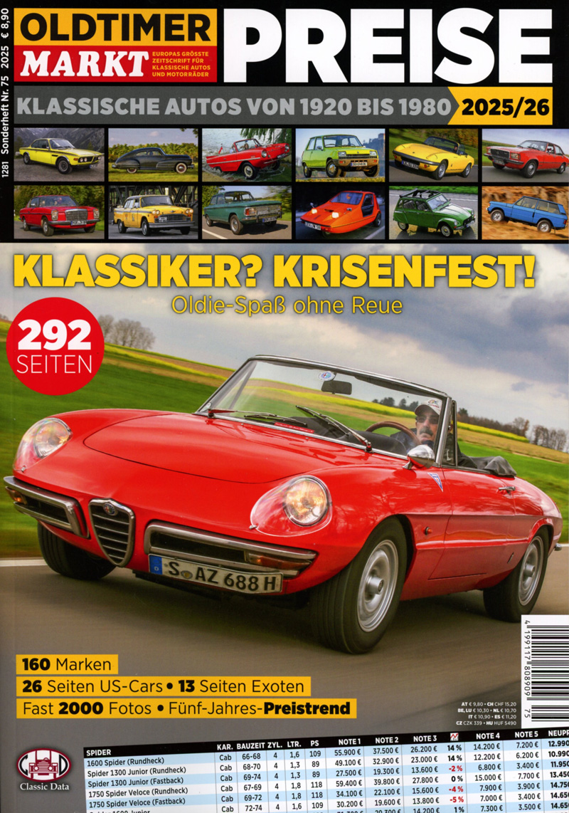 Oldtimer Preise 2025/2026 von Oldtimer Markt