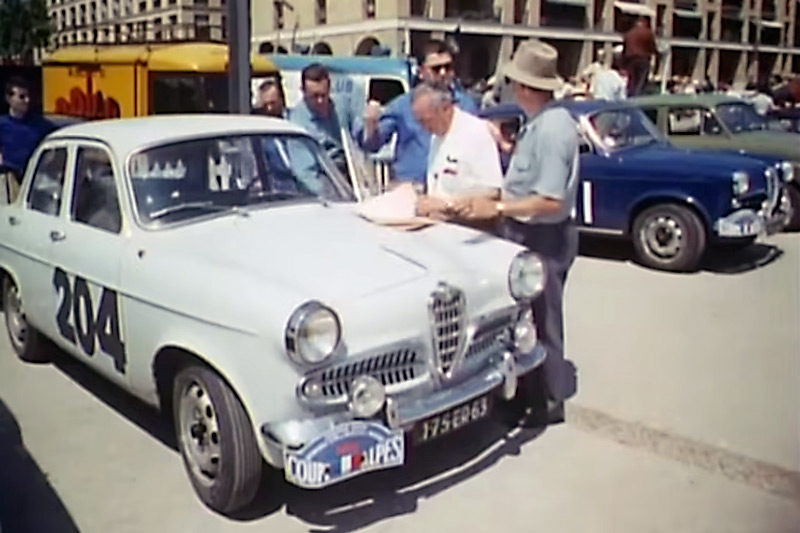 Alfa Romeo Giulietta am Coupe des Alpes 1958 - Ausschnitt (© Shell)