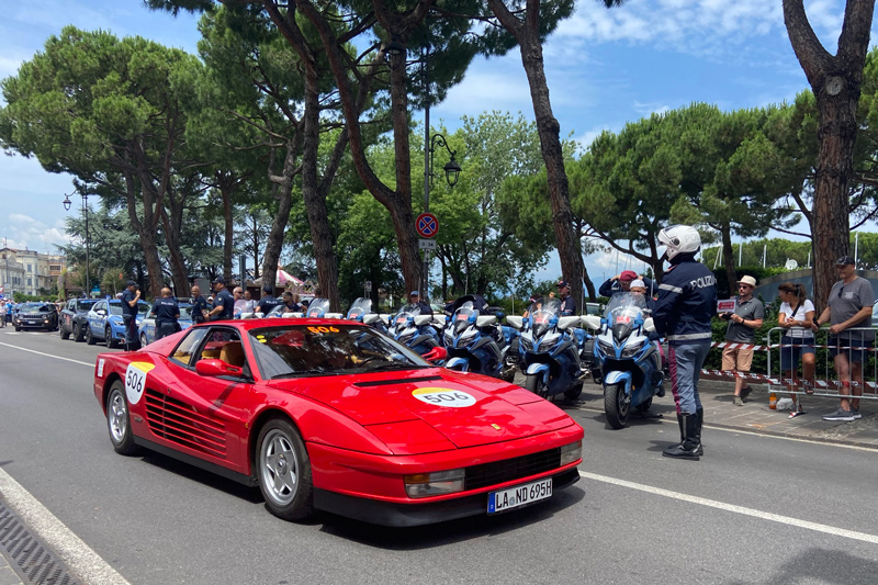 Ferrari Testarossa an der 1000 Miglia 2025 (© Emanuel Zifreund)