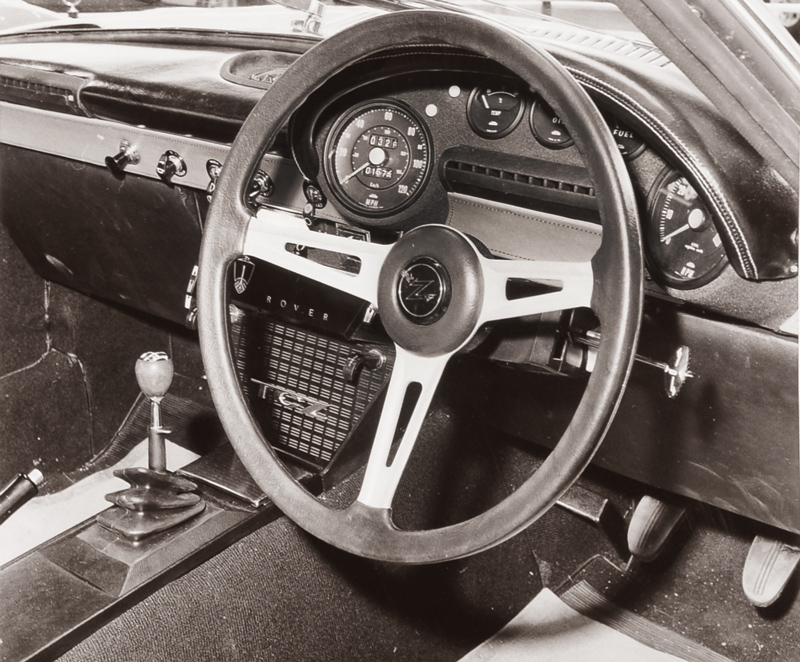 Cockpit des Rover 2000 TCZ (Zagato) von 1967