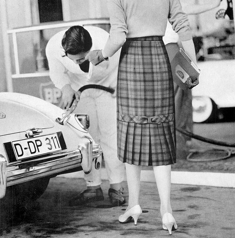 MGA (1958) – einer Werbeanzeige für den Autorock aus Diolen