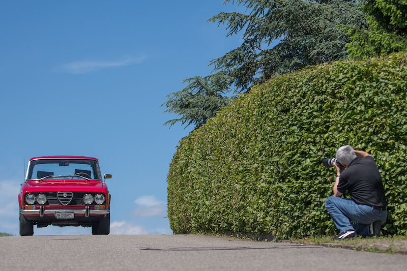 Fotoshooting Alfa Romeo 2000 Berlina im Jahr 2016