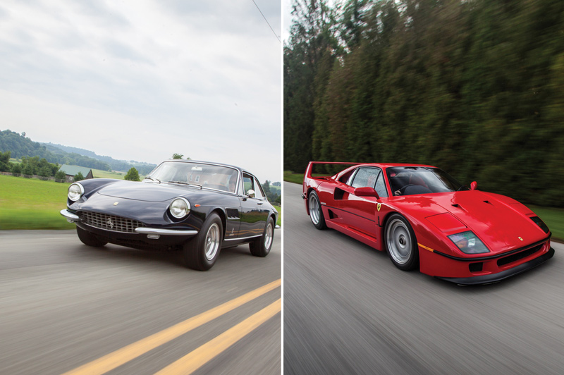 Vergleich Ferrari F40 und 330 GTC