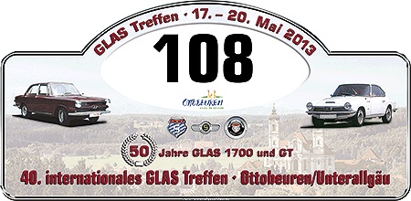 Rallye-Schild - 40. Glas Treffen 2013