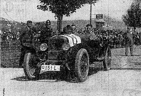 Kessler auf einem Ansaldo beim Fliegenden Kilometer von Altstetten-Schlieren im Jahr 1926