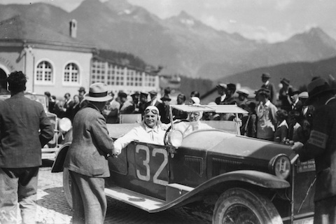 Lancia auf der Alpenfahrt im Jahr 1931