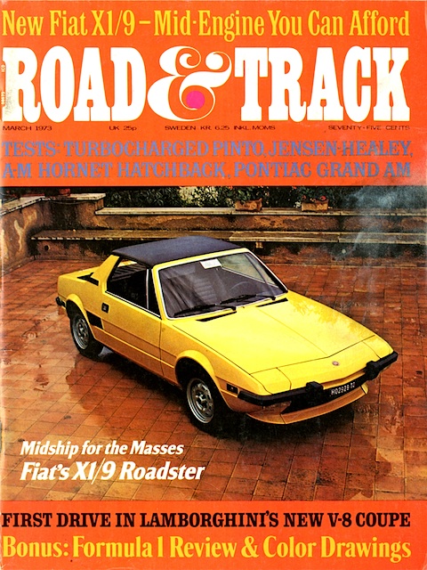 Titelblatt Road & Track Nr. 2/1973 - Fiat X 1/9