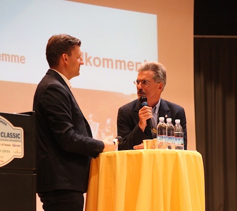 Mario Theissen am Fahrer-Briefing der Trentino Classic 2013