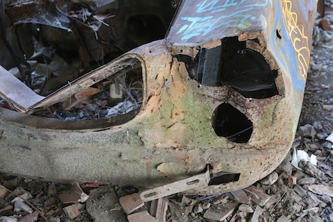 Detailansicht zum Lancia Flavia Coupé im Tessin (© Daniel Reinhard)