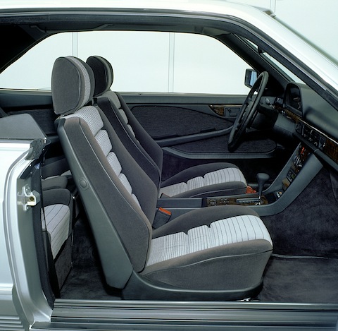 Interieur des luxuriösen Mercedes Benz SEC Coupés, gebaut von 1981 bis 1986 (© Daimler AG)