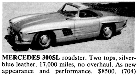 Mercedes Benz 300 SL zu verkaufen in Road & Track 4/1973