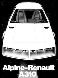 Titelblatt des Alpine A310 Prospekts von 1971