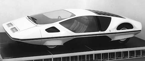 Ferrari Modulo von 1970 an der Ausstellung "Cultura e Progetto" in Turin im Jahr 1978