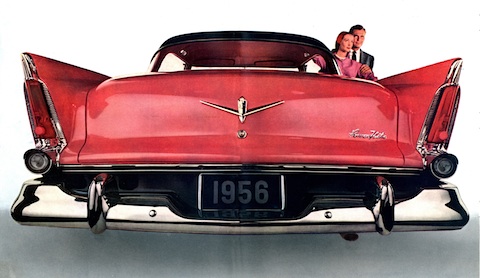 Heckansicht des Plymouth von 1956