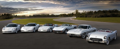 Sechs Generationen Chevrolet Corvette