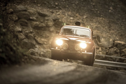 Stefan Musfeld im Saab 96 am Rallye "Auf Eis und Schnee" (© Daniel Reinhard)