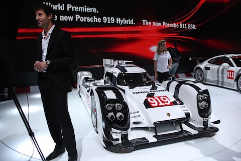Porsche 919 Hybrid für Le Mans 2014, links Marc Webber