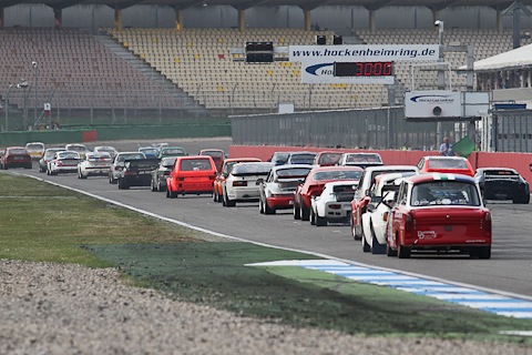 Start zum ersten Rennen der YTCC an der Hockenheim Historics 2014