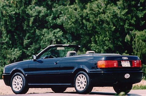 Heckansicht des Audi 2.3E Cabriolets von 1991